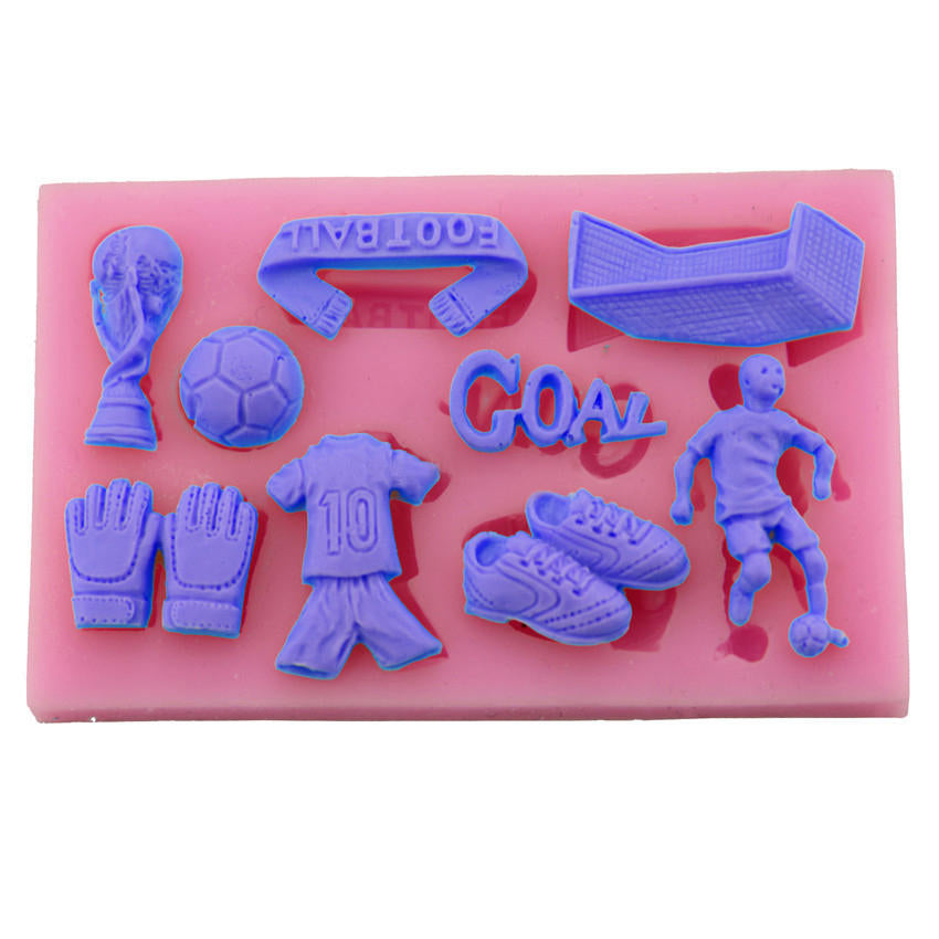 European Cup Football Silicone Fondant Soap 3D Cake Baking Mold Cupcake Jelly Candy Chocolate Image 1