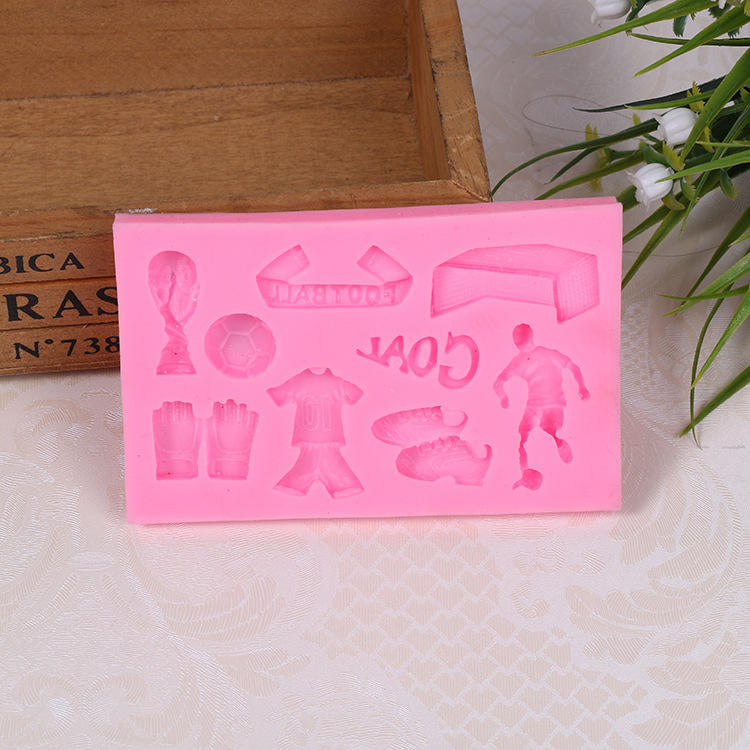 European Cup Football Silicone Fondant Soap 3D Cake Baking Mold Cupcake Jelly Candy Chocolate Image 2