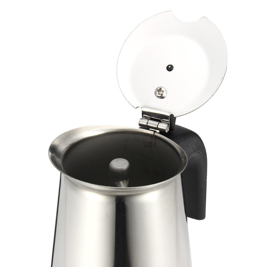 Espresso Moka Coffee Maker Pot Percolator Stainless Steel Electric Stove Electric Coffee Kettle Image 4