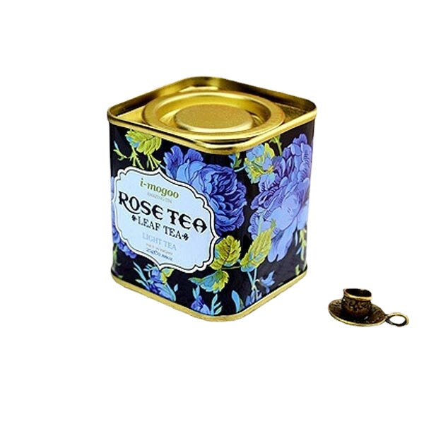 European Vintage Flower Tea Tin Box Candy Box Case Container Organization Image 1