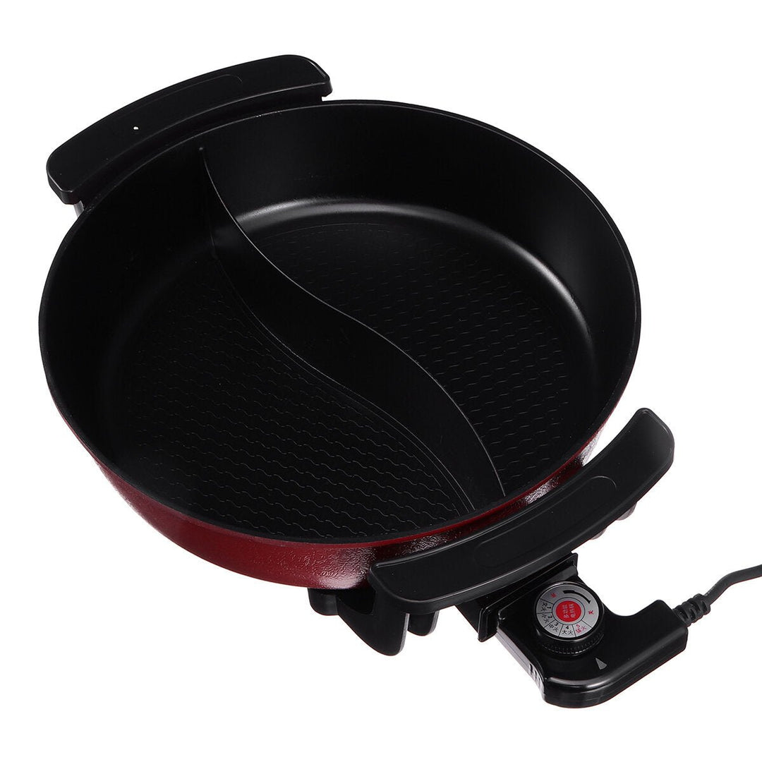 Electric Hot Pot 6L 220V 1360W Pan Frying Grill Oven Cooker Hotpot Cookware Image 4