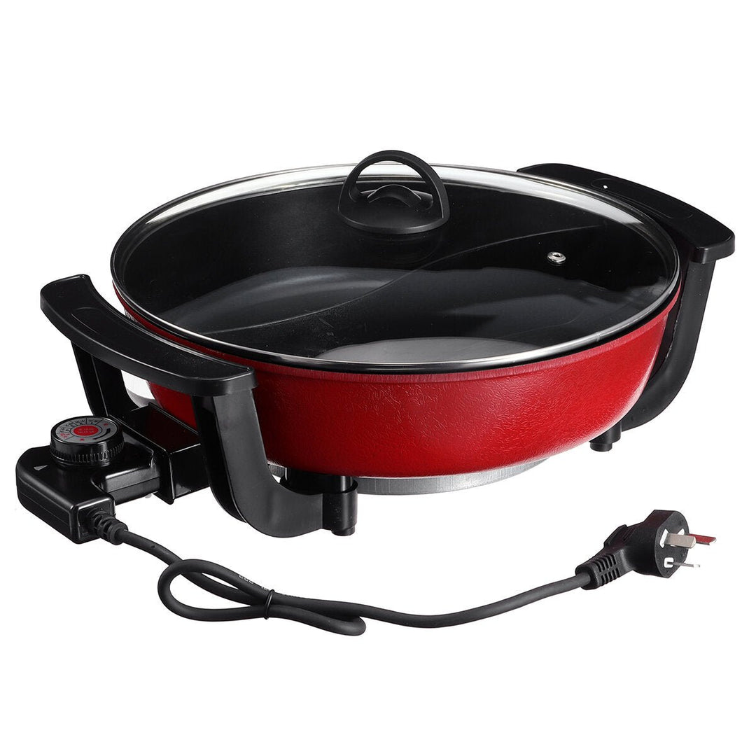 Electric Hot Pot 6L 220V 1360W Pan Frying Grill Oven Cooker Hotpot Cookware Image 7