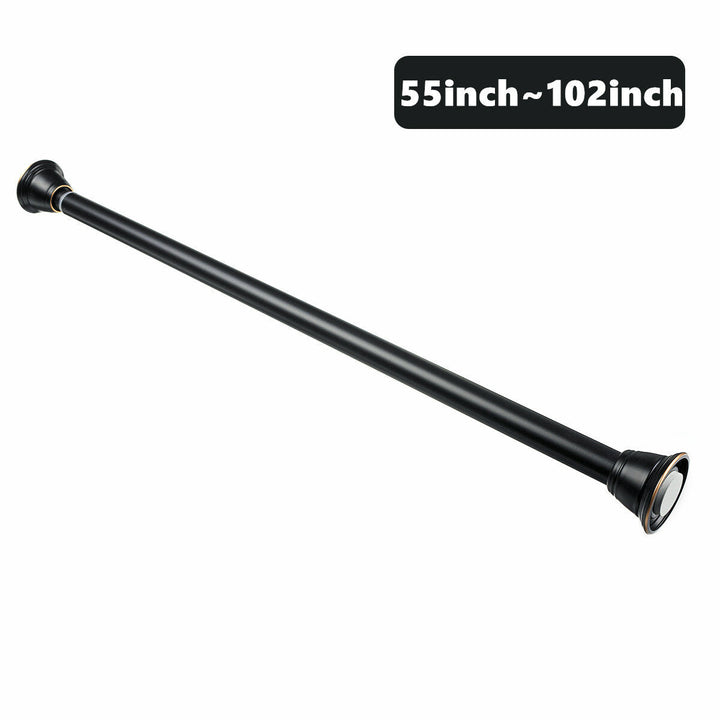 Extendable Telescopic Shower Curtain Pole Rod Bath Door Window Stainless Steel Image 10