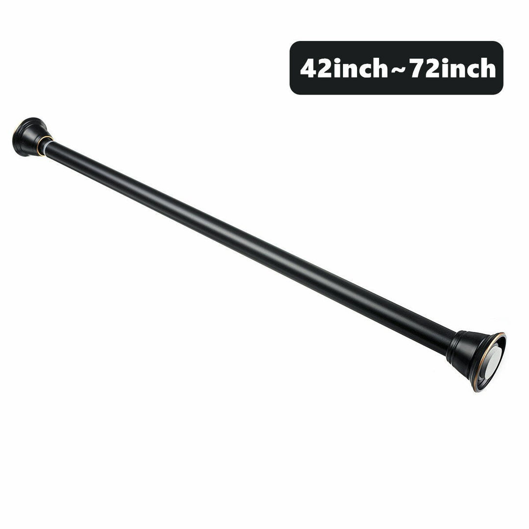 Extendable Telescopic Shower Curtain Pole Rod Bath Door Window Stainless Steel Image 1