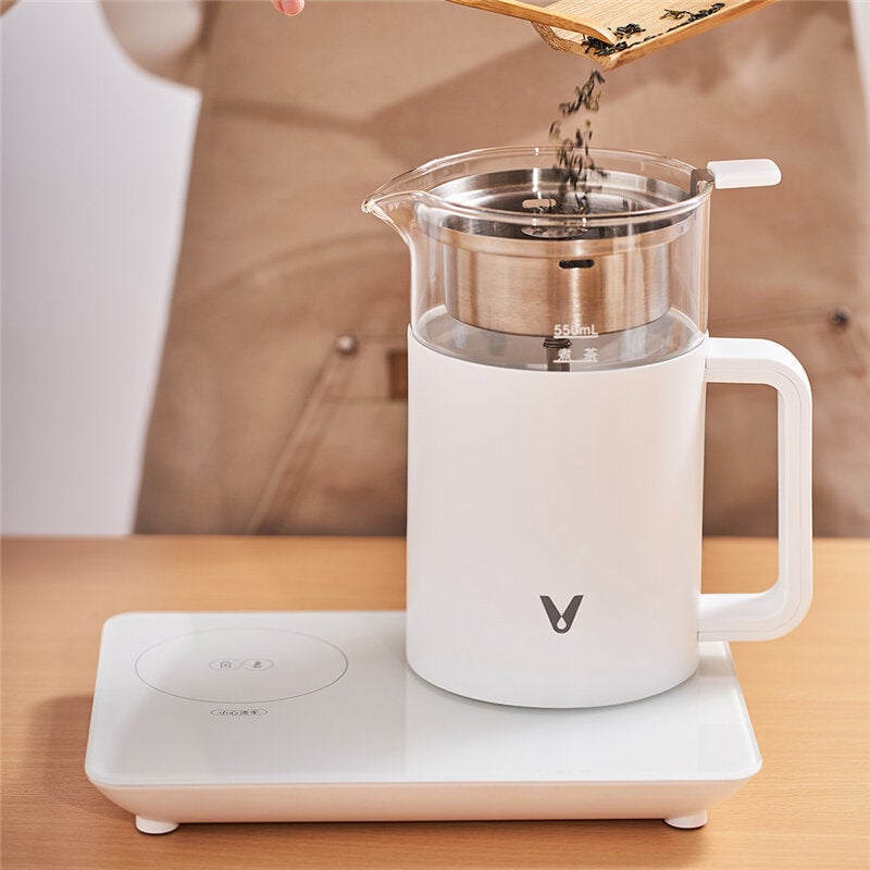 Electric Kettle 600W 550ml Multi-Function Glass Tea Pot with Filter Image 4