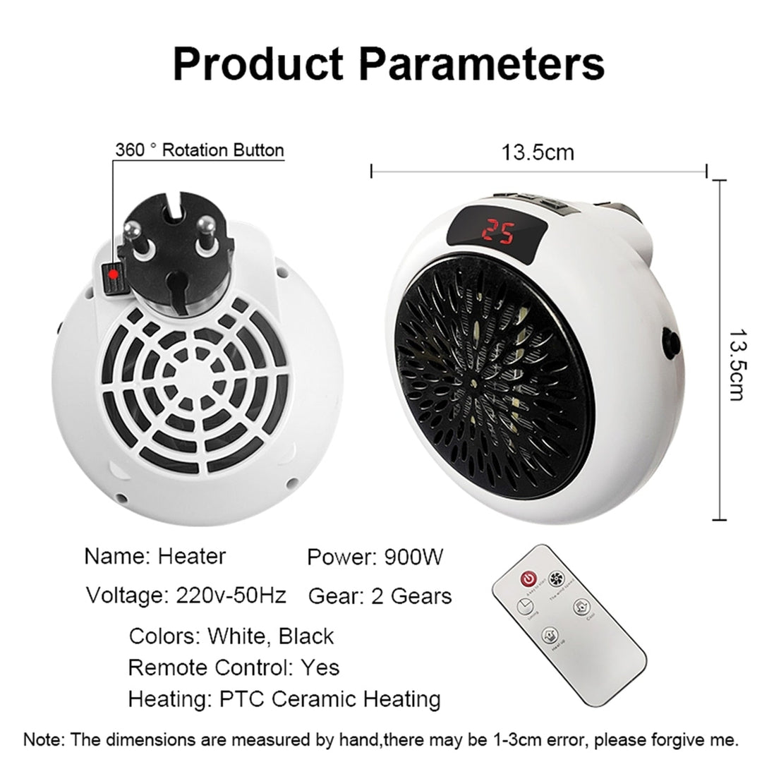 Electric Heater Warmer Wall-Outlet Office Room Heaters Desktop Household Mini Fan Heating Electric Portable Stove Image 4