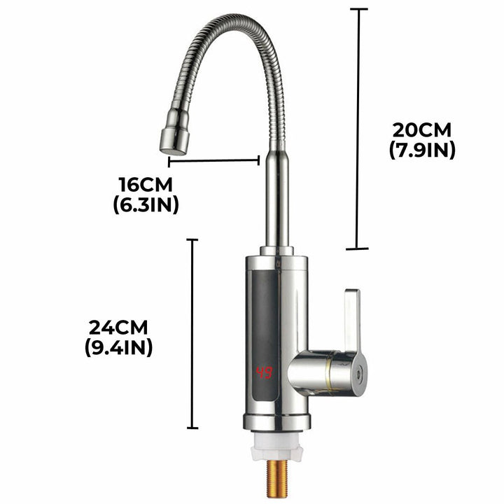 Electric Heating Faucet 2S Heating LED Ambient Light Temperature Display Instant Hot Water Tap3300W Image 4