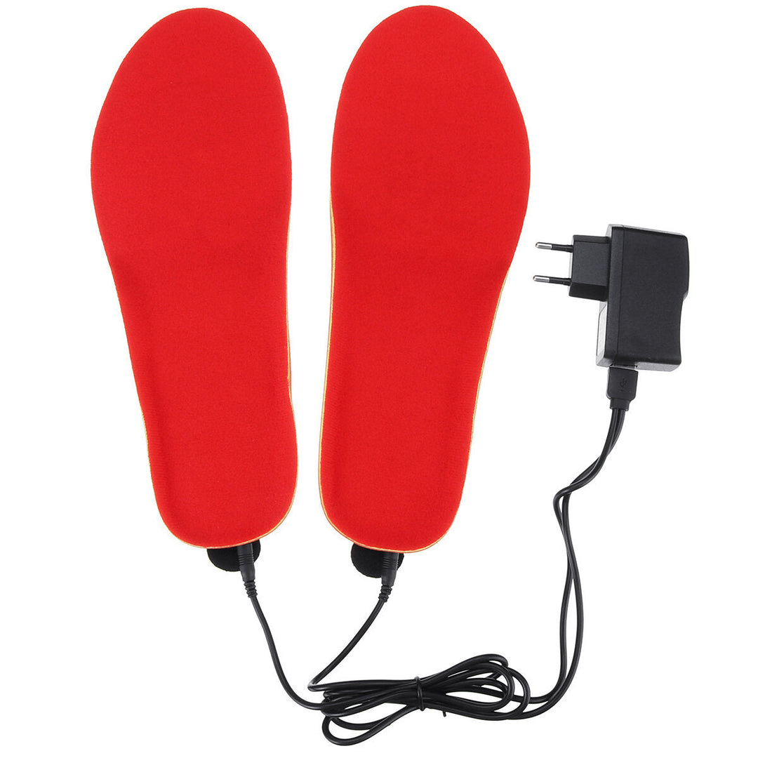 Electric Heating Insoles Warm Shoe Socks Feet Heater USB Foot Winter Warmer Pads Image 1