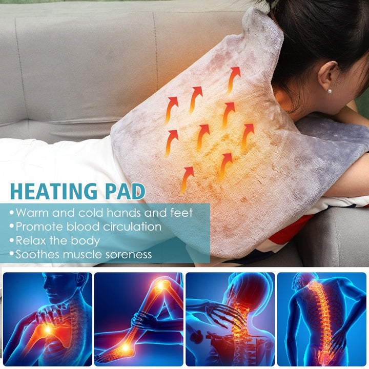 Electric Heating Pad Blanket Automatic Shut-off Physiotherapy Heated Pad For Shoulder Back Spine Pain Relief Winter Warm Image 6