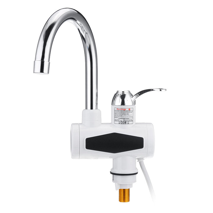 Electric Hot Water Faucet LED Display Instant Heating Kitchen Water Heater Stainless Steel Heating Dual Purpose Image 1