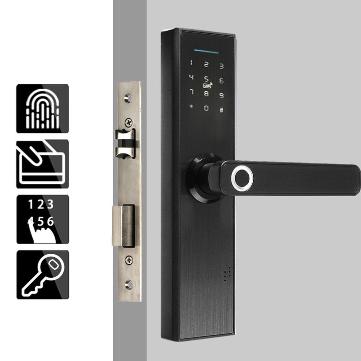 Electronic Smart Door Lock Biometric Fingerprint Digital Code Smart Card Key Image 1