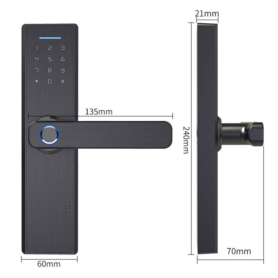 Electronic Smart Door Lock Biometric Fingerprint Digital Code Smart Card Key Image 4