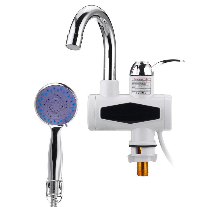 Electric Hot Water Faucet LED Display Instant Heating Kitchen Water Heater Stainless Steel Heating Dual Purpose Image 5