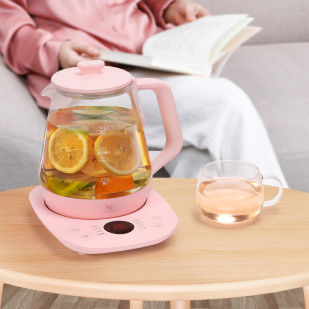 Electric Kettle 800W 1.5L Multi-functional Glass Tea Pot Household Image 4