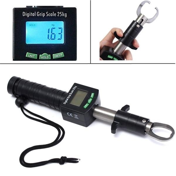 Electronic Control Device Fish Lip Tackle Gripper Grab Tool Fishing Grip Digital weighing Scale Image 1