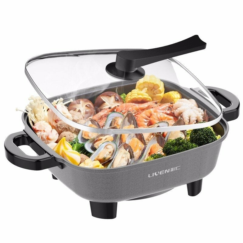 Eletric Skillet 5.5L 1800W 5Gear Knob Control Hot Pot Non-Stick Pot from Ecological Chain Image 1