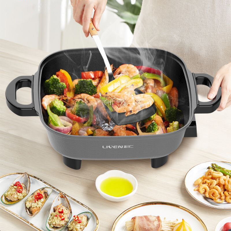 Eletric Skillet 5.5L 1800W 5Gear Knob Control Hot Pot Non-Stick Pot from Ecological Chain Image 2