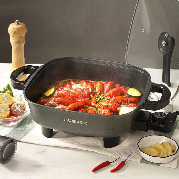 Eletric Skillet 5.5L 1800W 5Gear Knob Control Hot Pot Non-Stick Pot from Ecological Chain Image 3