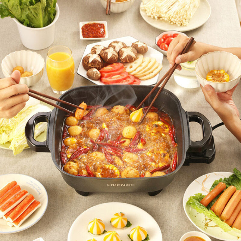 Eletric Skillet 5.5L 1800W 5Gear Knob Control Hot Pot Non-Stick Pot from Ecological Chain Image 5