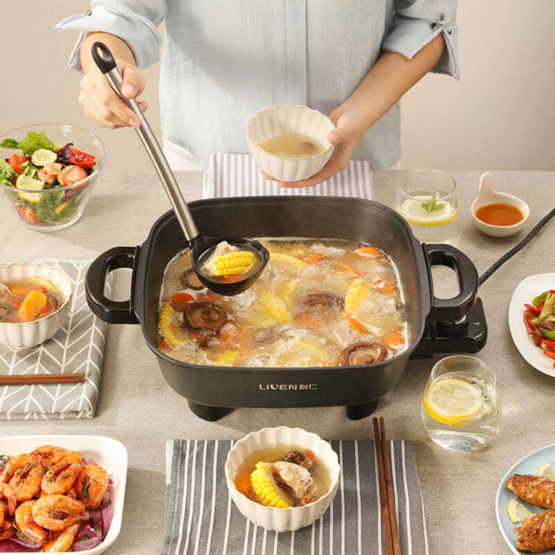 Eletric Skillet 5.5L 1800W 5Gear Knob Control Hot Pot Non-Stick Pot from Ecological Chain Image 6