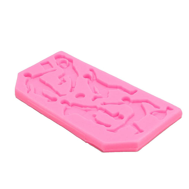 Food Grade Silicone Cake Mold DIY Chocalate Cookies Ice Tray Baking Tool Football Player Shape Image 6