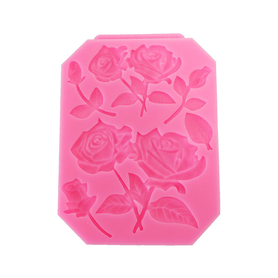 Food Grade Silicone Cake Mold DIY Chocalate Cookies Ice Tray Baking Tool Rose Shape Image 1