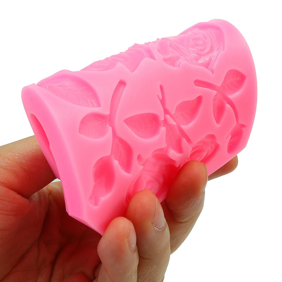 Food Grade Silicone Cake Mold DIY Chocalate Cookies Ice Tray Baking Tool Rose Shape Image 4