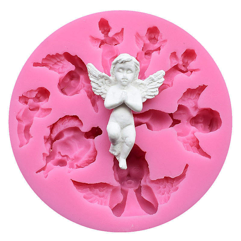 Food Grade Silicone Cake Mold DIY Chocalate Cookies Ice Tray Baking Tool Special Angel Shape Image 1