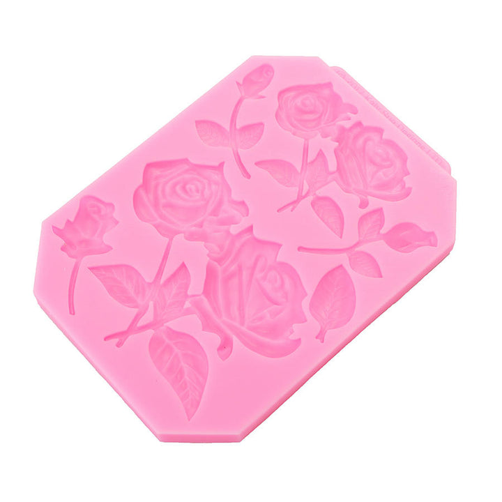 Food Grade Silicone Cake Mold DIY Chocalate Cookies Ice Tray Baking Tool Rose Shape Image 5