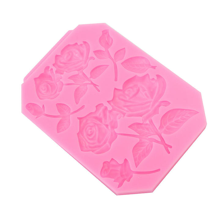 Food Grade Silicone Cake Mold DIY Chocalate Cookies Ice Tray Baking Tool Rose Shape Image 6