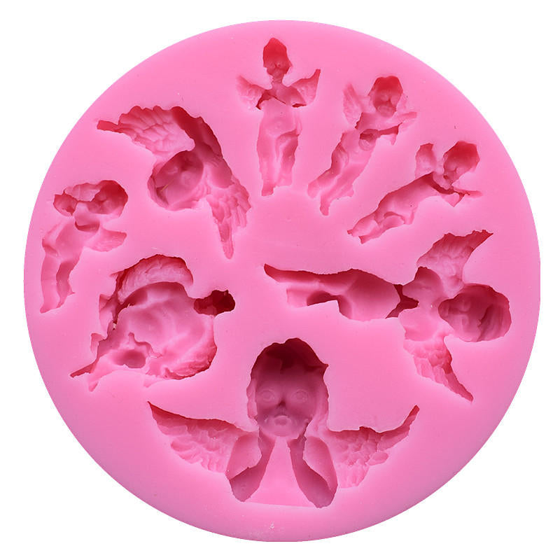 Food Grade Silicone Cake Mold DIY Chocalate Cookies Ice Tray Baking Tool Special Angel Shape Image 6