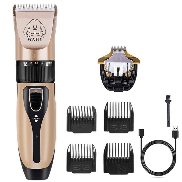 Electrical Dog Hair Trimmer Low-noise Pet Hair Clipper Machine Rechargeable Grooming Cutter Pet Hair Remover Comb Spare Image 1