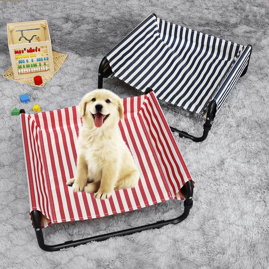 Elevated Dog Pet Bed Folding Portable Waterproof Outdoor Raised Camping Basket Image 9