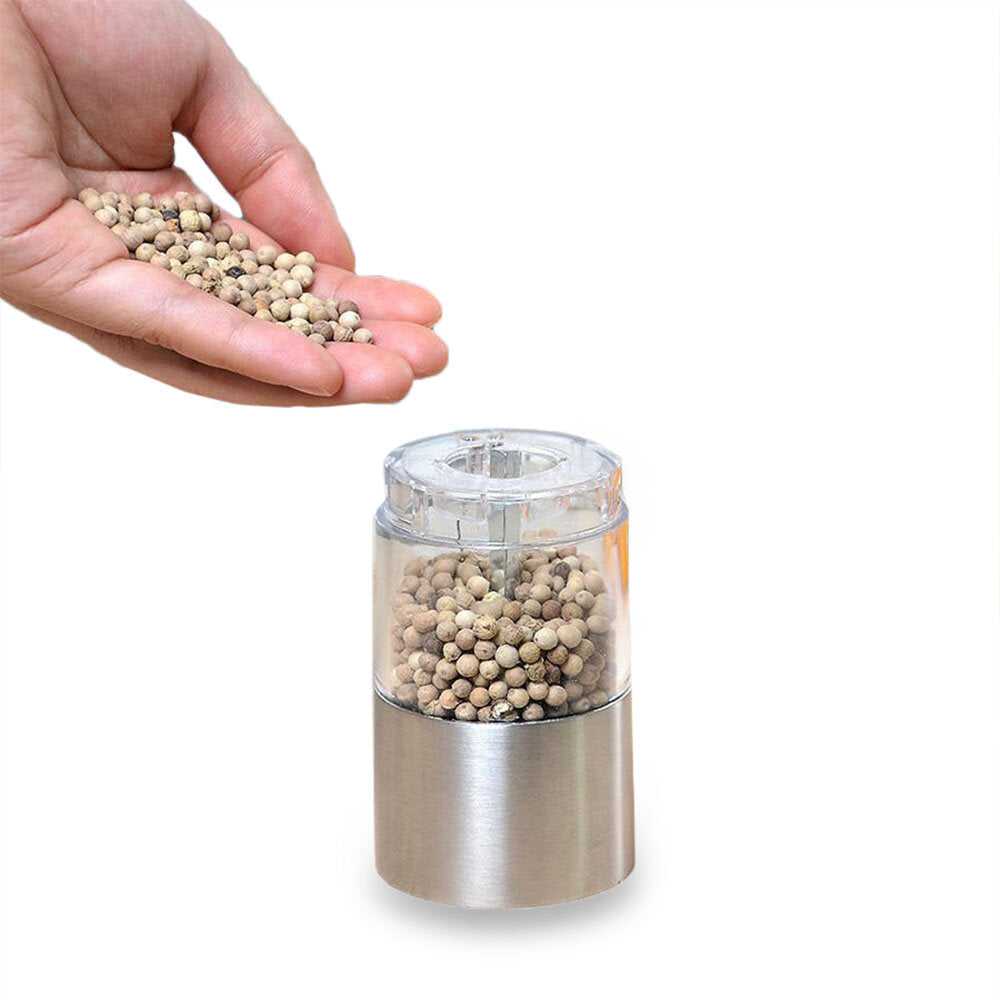 Electric Salt and Pepper Grinder Pepper Shaker Mill Kitchen Adjustable Stainless Steel Battery Image 3