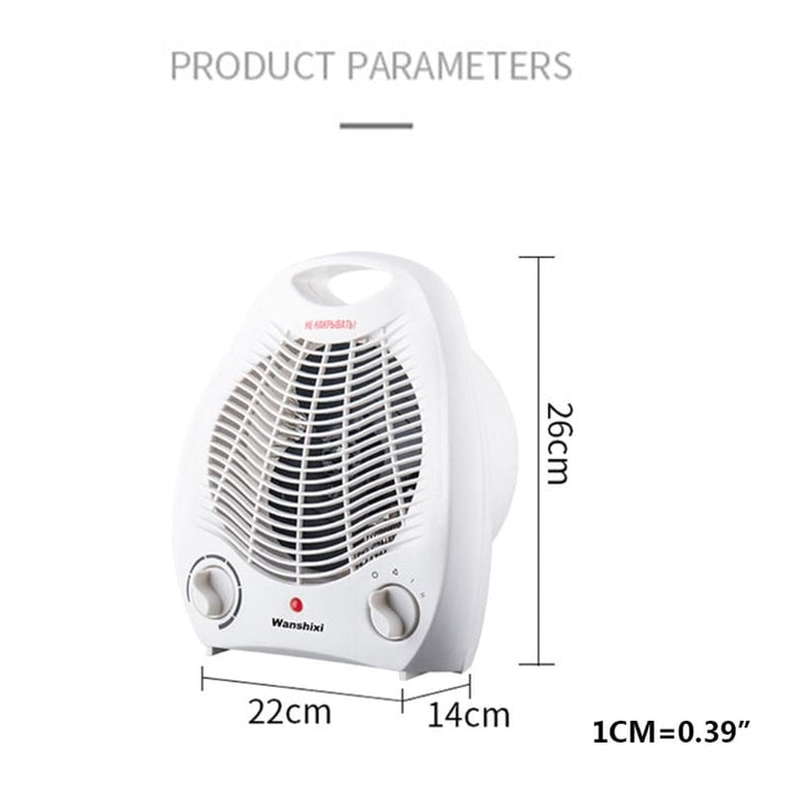 Electric Space Heater Fan- Indoor Heater 1000W/2000W Electric Heater Air Heating Image 4