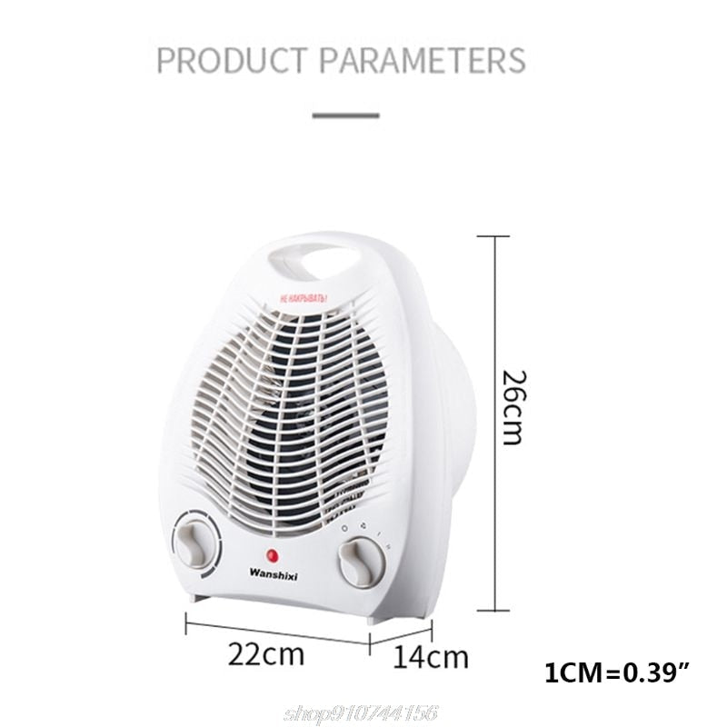 Electric Space Heater Fan- Indoor Heater 1000W/2000W Adjustable Thermostat Ceramic Electric Heater Image 6