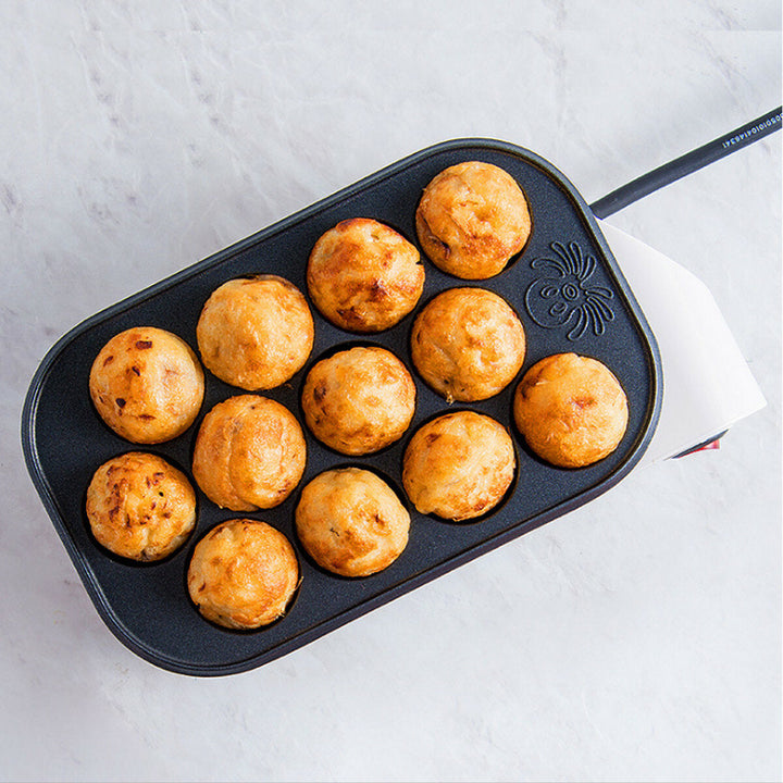 Electric Takoyaki Grill Pan 12 Hole Home Octopus Meat Ball Maker Plate 220V 500W Image 5