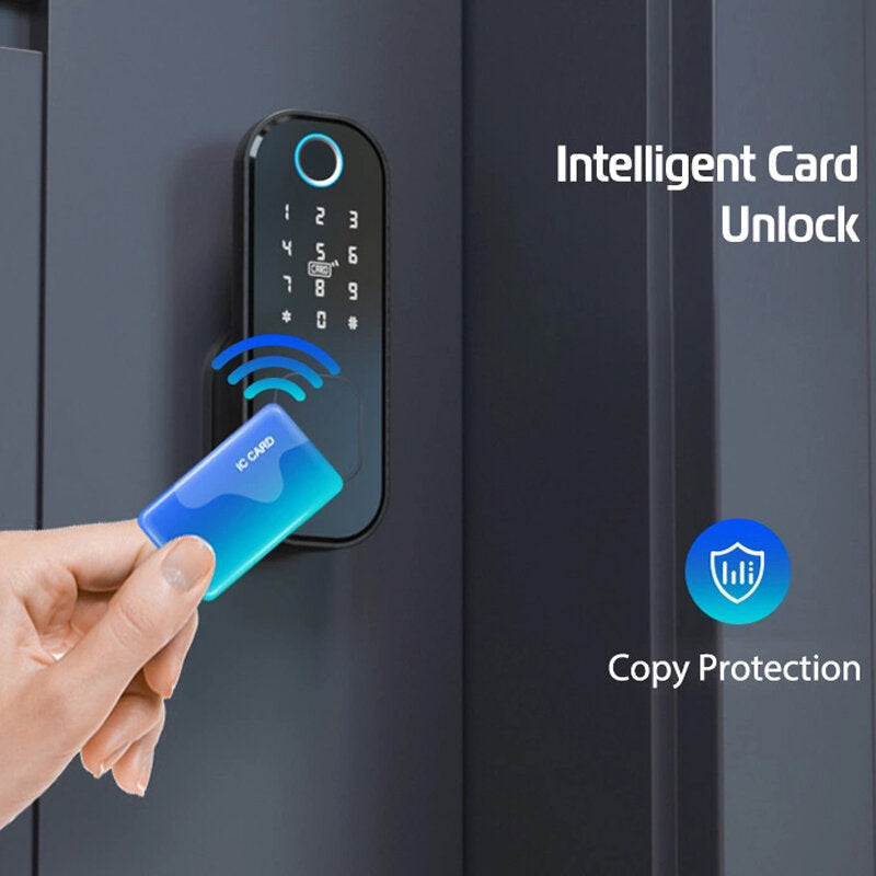 Fingerprint Door Lock bluetooth Passcode Rfid Card Keyless Waterproof Electronic Lock Work with TT Lock APP Image 4