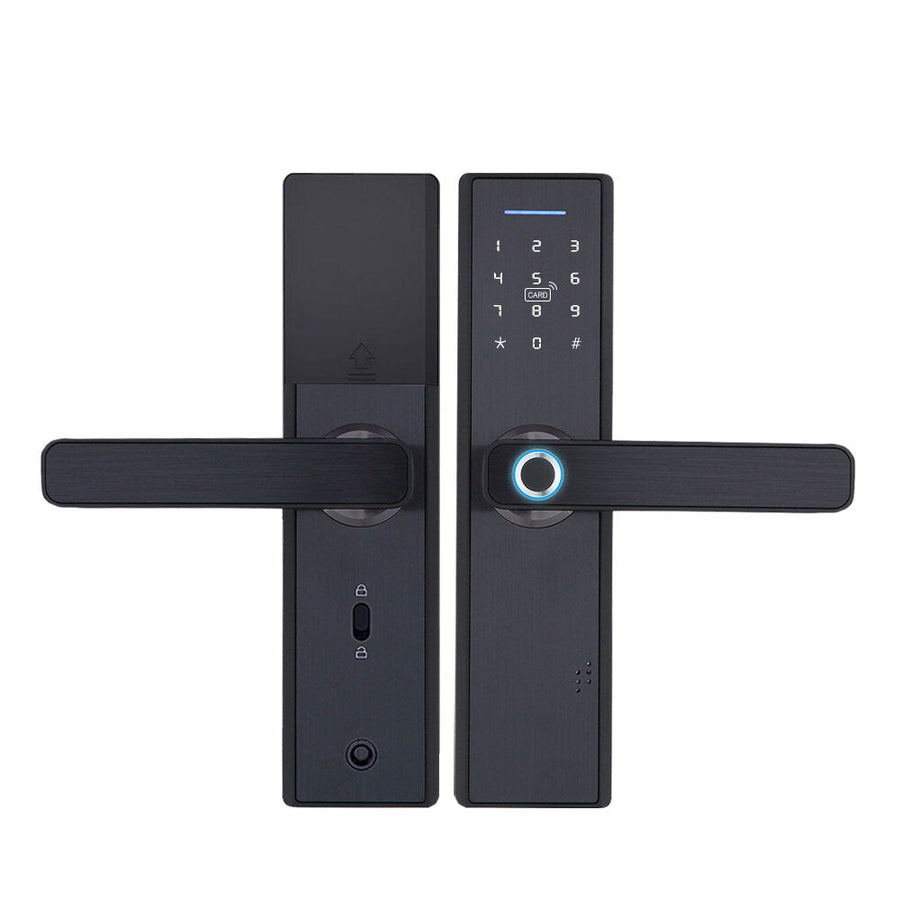 Fingerprint Lock Security Intelligent WiFi Smart Lock Password RFID Unlock Door Lock Work With APP For Electronic Hotels Image 1