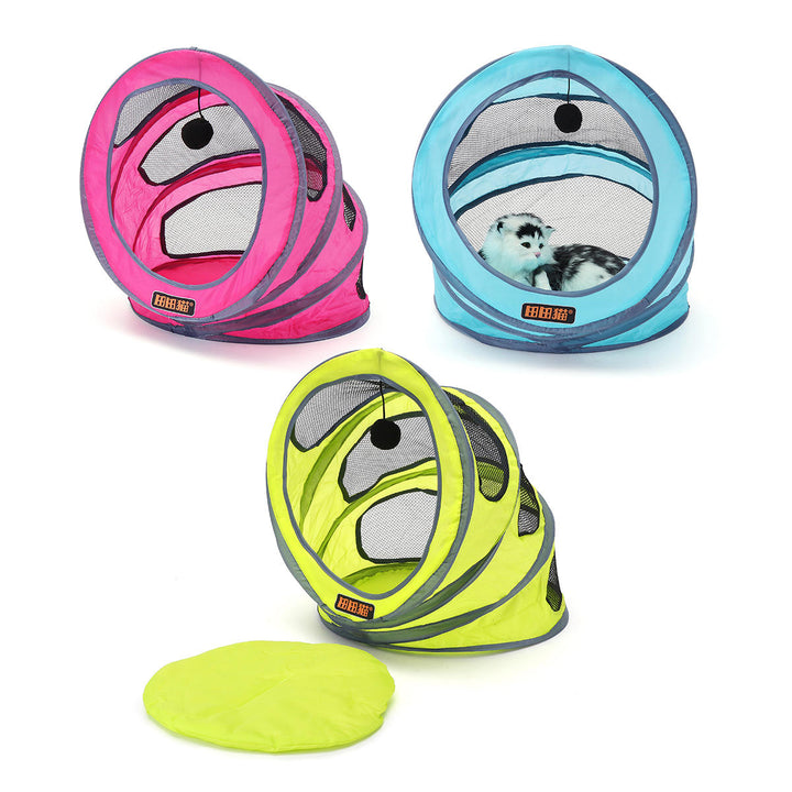 Foldable storage spiral Pet Cat Tunnel Toys Breathable Pet Toys Image 2