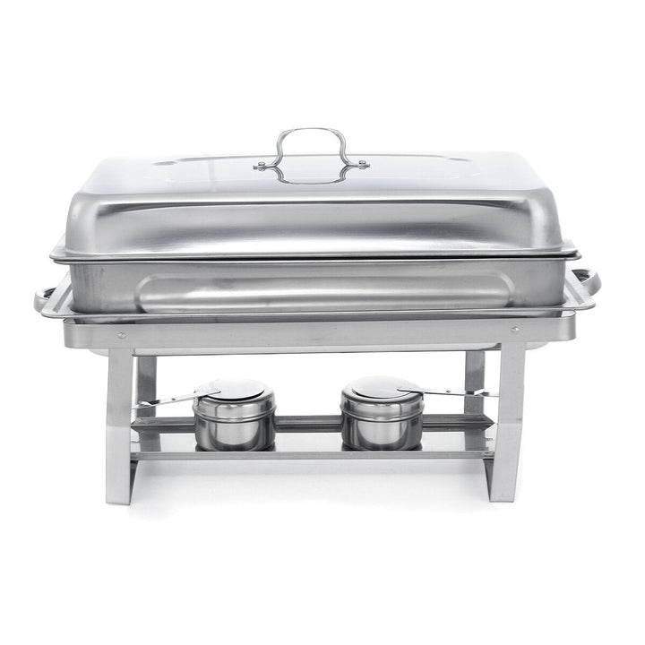 Folding Buffet Stove Stainless Steel Chafing Dish Food Warmer for Kitchen Image 1