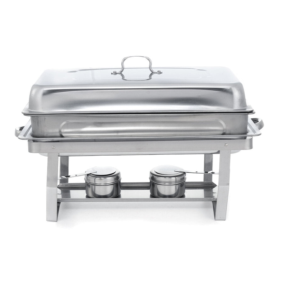 Folding Buffet Stove Stainless Steel Chafing Dish Food Warmer for Kitchen Image 1