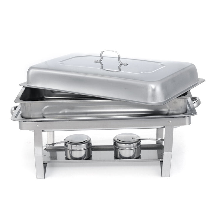 Folding Buffet Stove Stainless Steel Chafing Dish Food Warmer for Kitchen Image 2