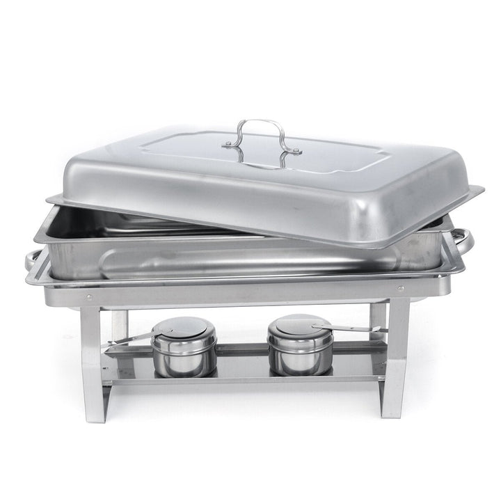 Folding Buffet Stove Stainless Steel Chafing Dish Food Warmer for Kitchen Image 1