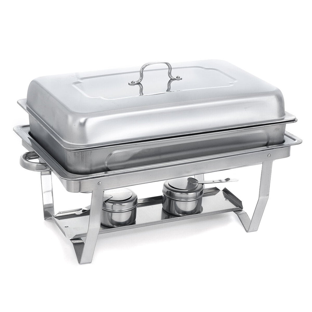 Folding Buffet Stove Stainless Steel Chafing Dish Food Warmer for Kitchen Image 3