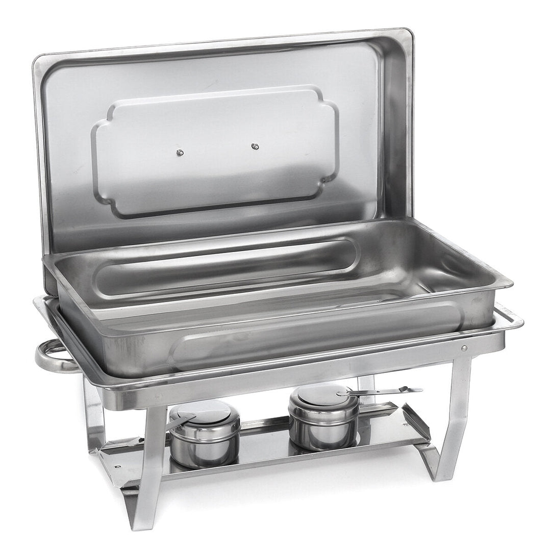 Folding Buffet Stove Stainless Steel Chafing Dish Food Warmer for Kitchen Image 4