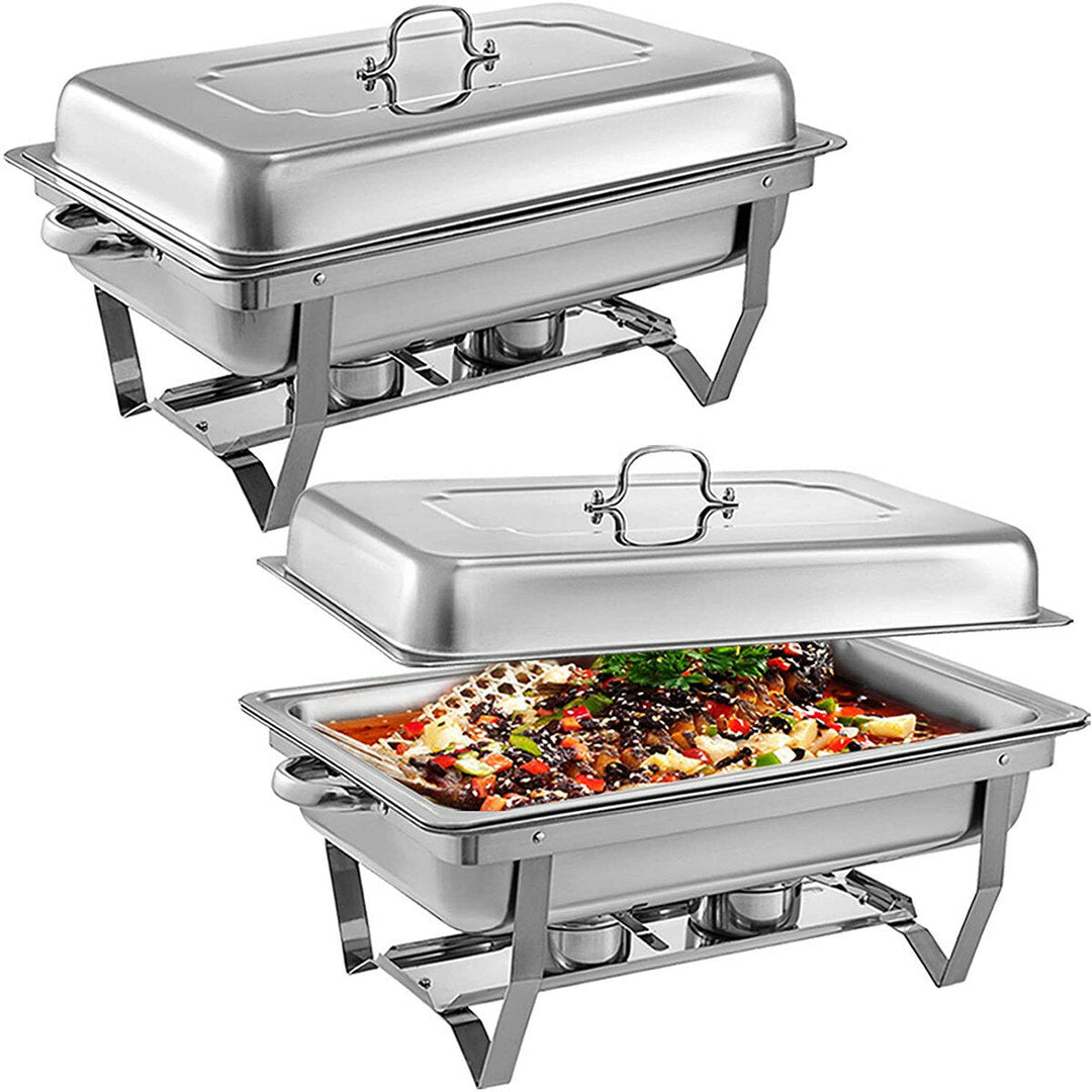 Folding Buffet Stove Stainless Steel Chafing Dish Food Warmer for Kitchen Image 5