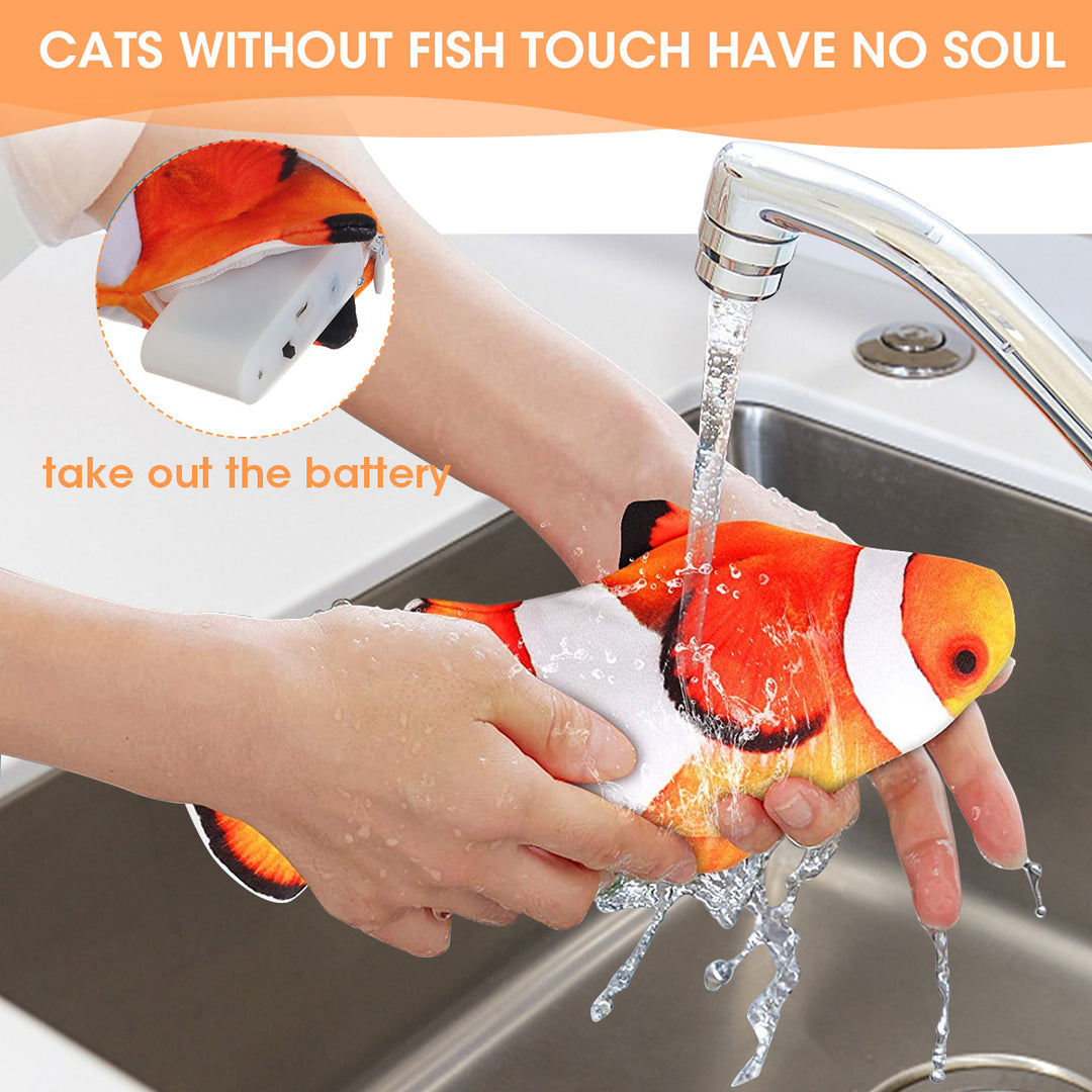 Fish toxic Wagging Fish Simulation Toy Fish with USB Charge Indoor Funny Interactive Pillow Fish Image 5