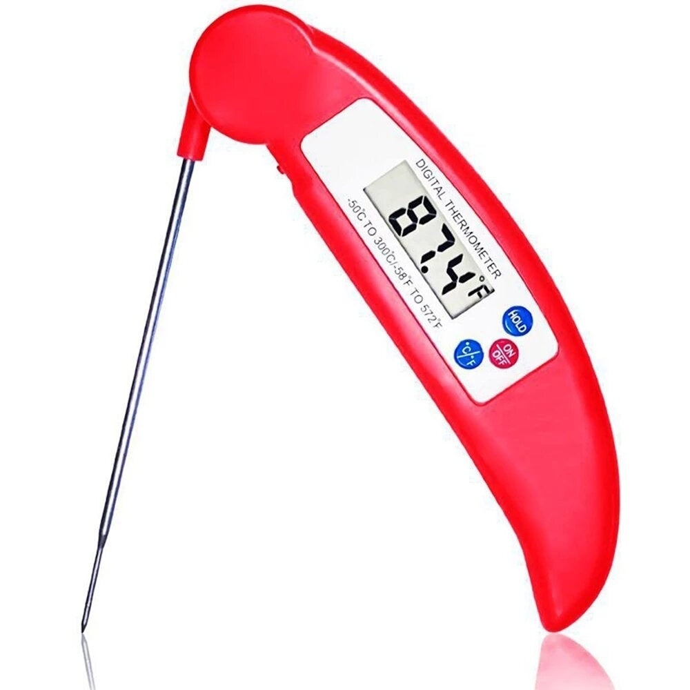 Folding Food Thermometer Quick Temperature Measurement Automatic Shut-Down for BBQ Baking Image 2