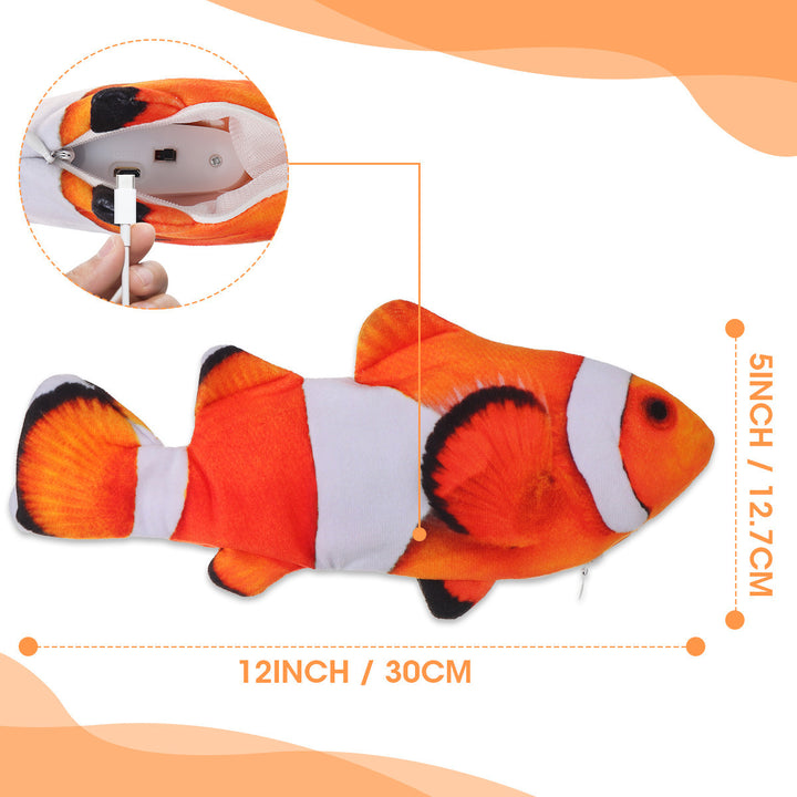 Fish toxic Wagging Fish Simulation Toy Fish with USB Charge Indoor Funny Interactive Pillow Fish Image 9